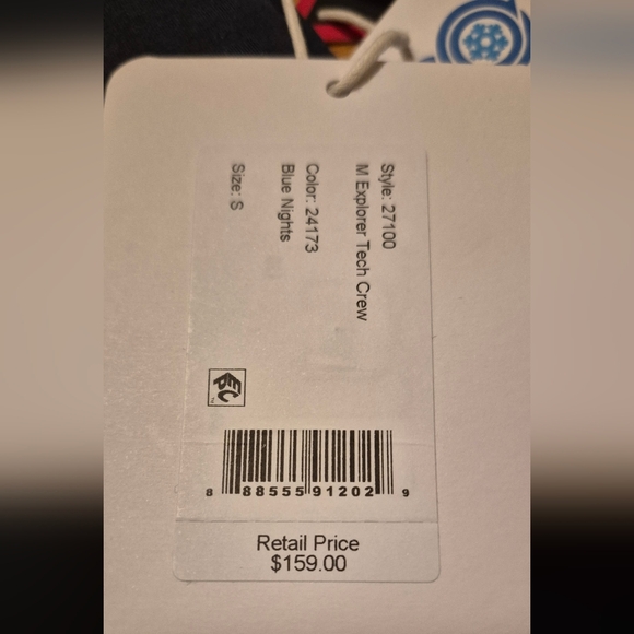 Obermeyer Men's S Navy Blue Explorer Tech Crew Neck Sweatshirt NWT - Picture 9 of 10